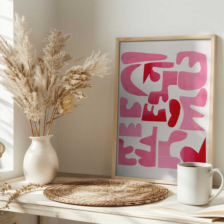 A Pink Puzzle - Stretched Canvas, Poster or Fine Art Print - I Heart Wall Art - Poster Print, Canvas Print or Framed Art Print