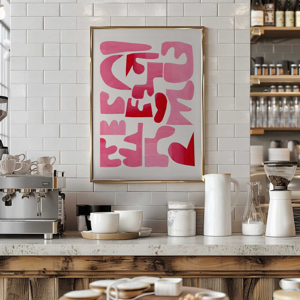 A Pink Puzzle - Stretched Canvas, Poster or Fine Art Print - I Heart Wall Art - Poster Print, Canvas Print or Framed Art Print