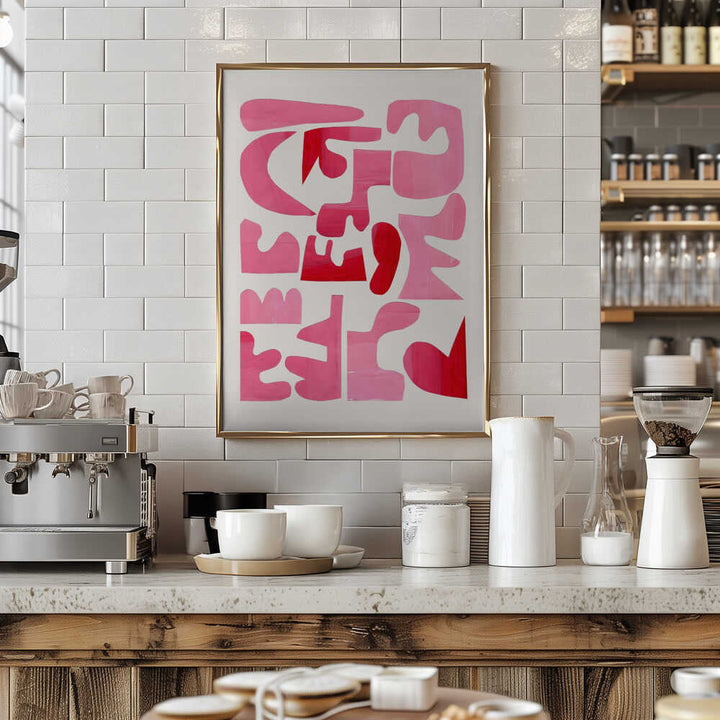 A Pink Puzzle - Stretched Canvas, Poster or Fine Art Print - I Heart Wall Art - Poster Print, Canvas Print or Framed Art Print