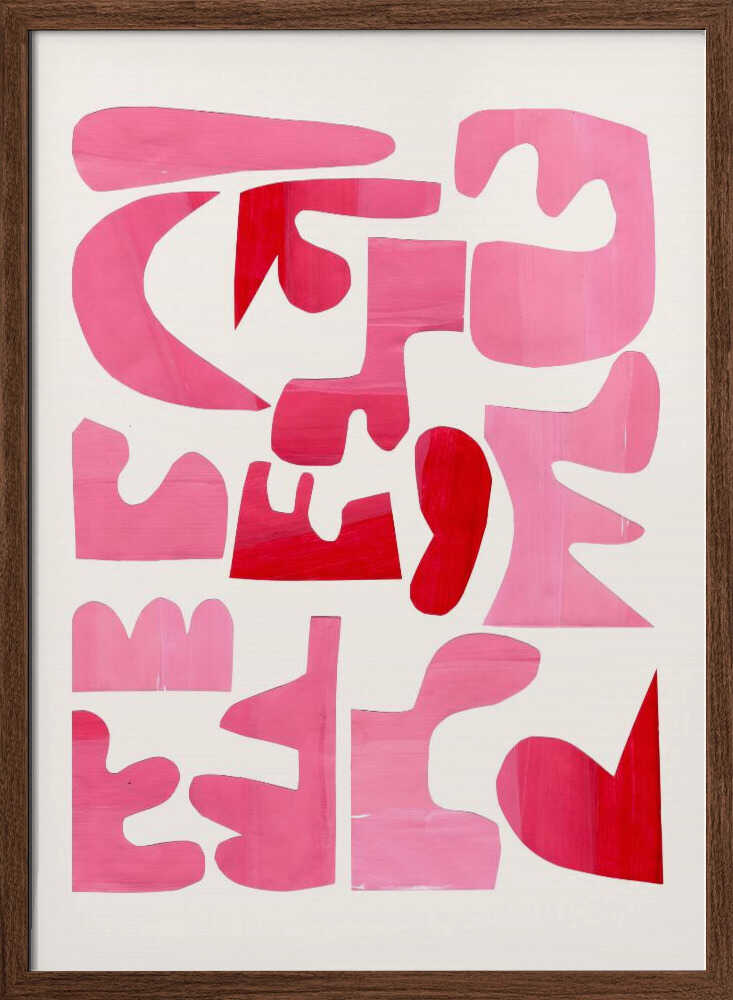 A Pink Puzzle - Stretched Canvas, Poster or Fine Art Print - I Heart Wall Art - Poster Print, Canvas Print or Framed Art Print