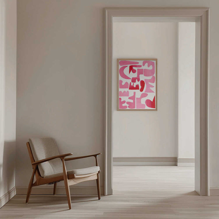A Pink Puzzle - Stretched Canvas, Poster or Fine Art Print - I Heart Wall Art - Poster Print, Canvas Print or Framed Art Print