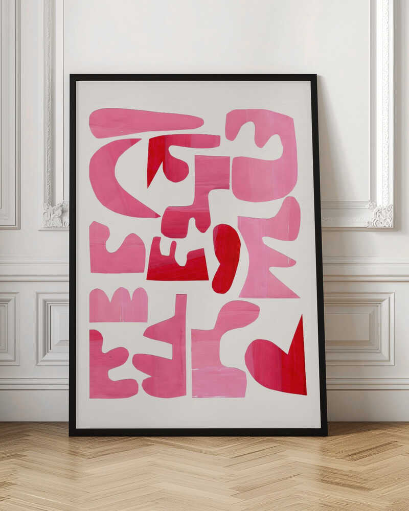 A Pink Puzzle - Stretched Canvas, Poster or Fine Art Print - I Heart Wall Art - Poster Print, Canvas Print or Framed Art Print