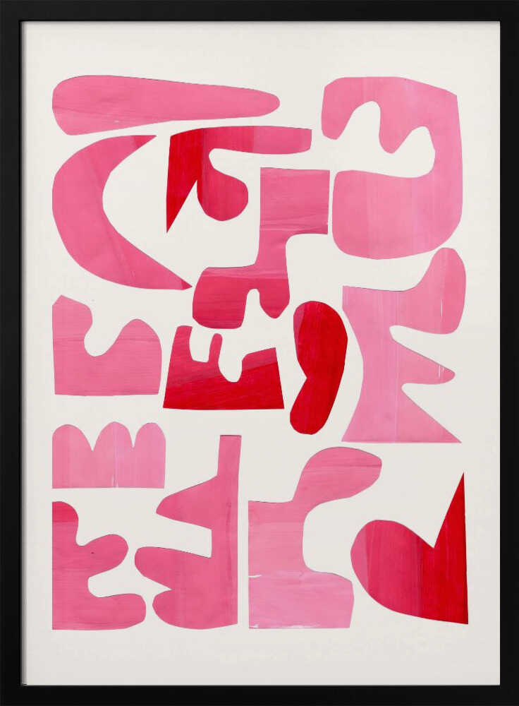A Pink Puzzle - Stretched Canvas, Poster or Fine Art Print - I Heart Wall Art - Poster Print, Canvas Print or Framed Art Print