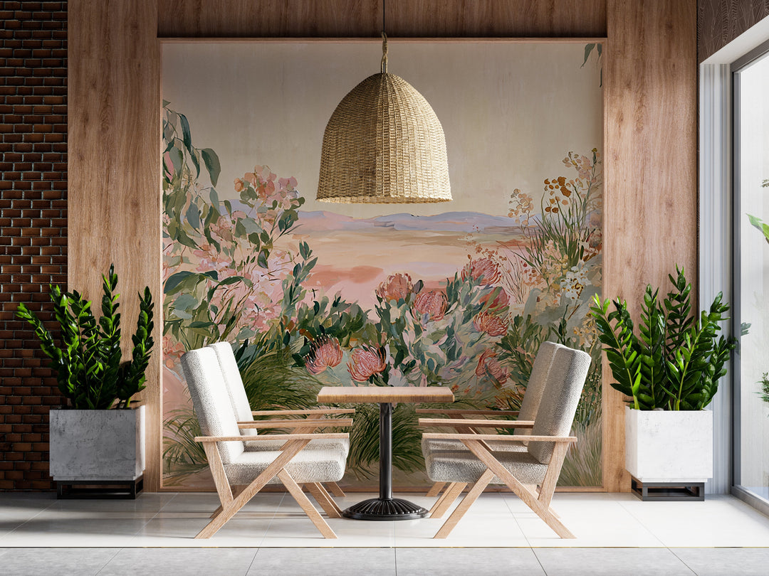A Place to Bloom- Floral Peel and Stick Premium Wallpaper Mural