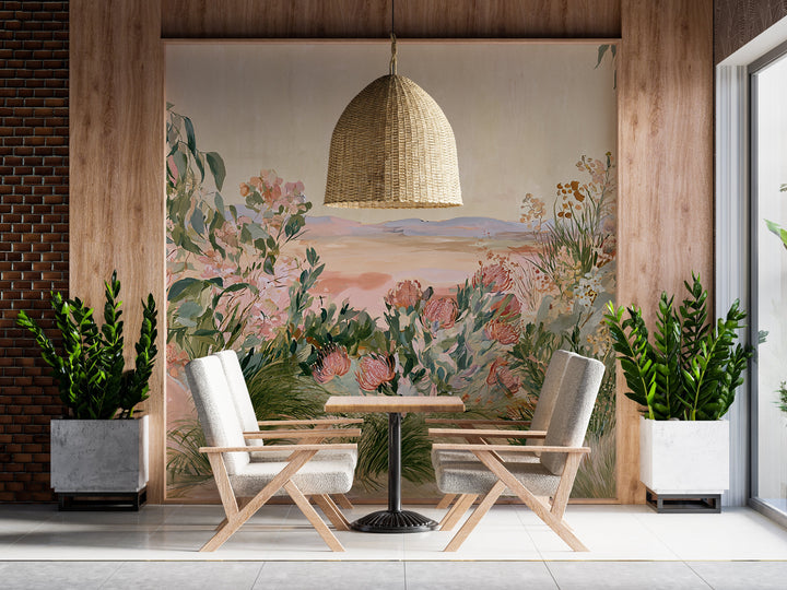 A Place to Bloom- Floral Peel and Stick Premium Wallpaper Mural