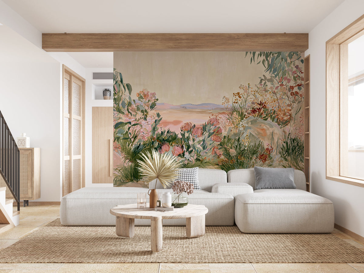A Place to Bloom- Floral Peel and Stick Premium Wallpaper Mural