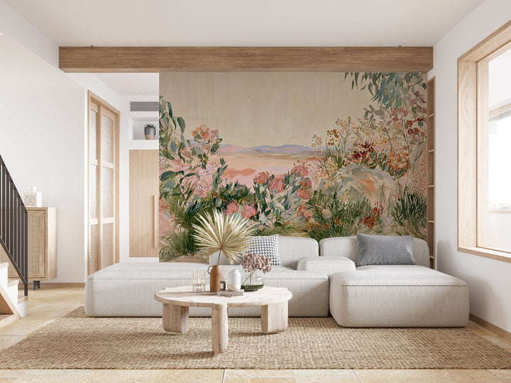 A Place to Bloom- Floral Peel and Stick Premium Wallpaper Mural