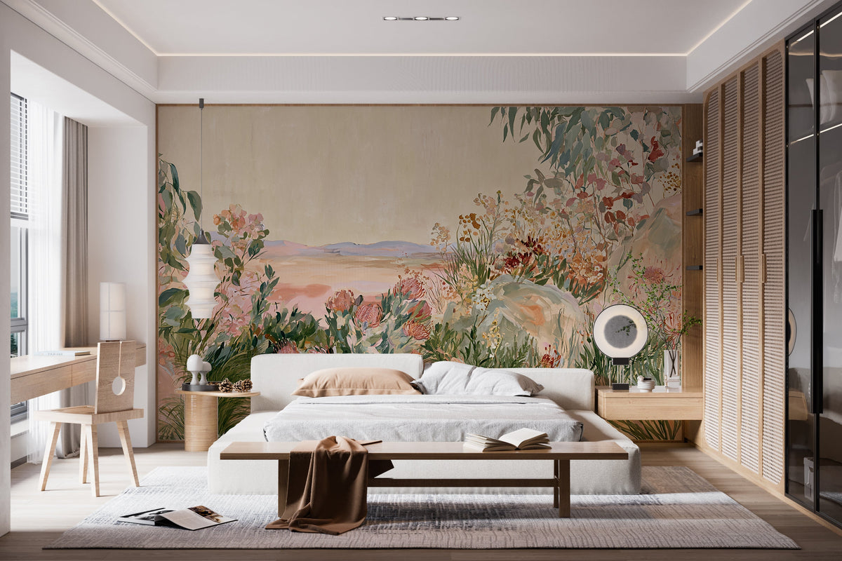A Place to Bloom- Floral Peel and Stick Premium Wallpaper Mural