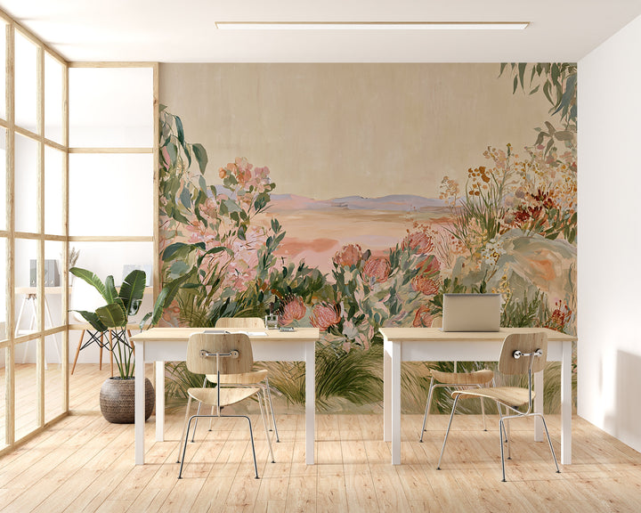 A Place to Bloom- Floral Peel and Stick Premium Wallpaper Mural