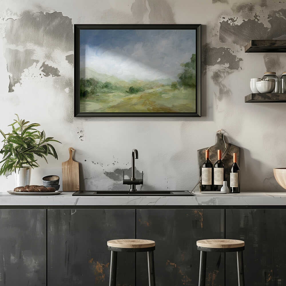 A Serene Countryside Scene - Stretched Canvas, Poster or Fine Art Print - I Heart Wall Art - Poster Print, Canvas Print or Framed Art Print