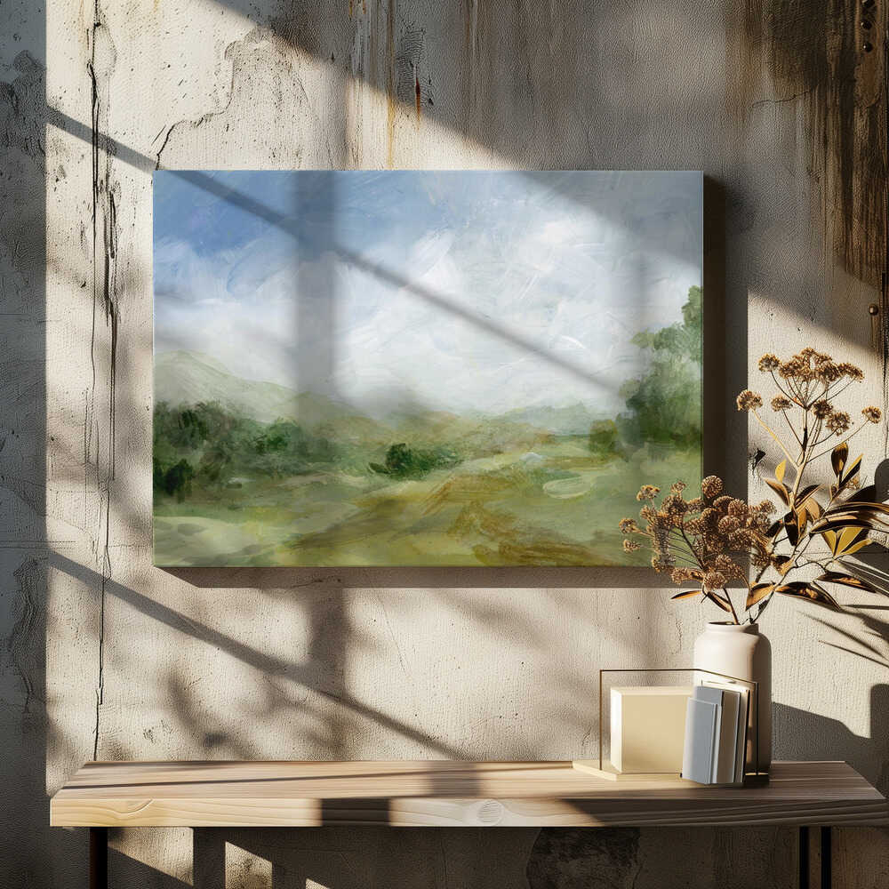 A Serene Countryside Scene - Stretched Canvas, Poster or Fine Art Print - I Heart Wall Art - Poster Print, Canvas Print or Framed Art Print