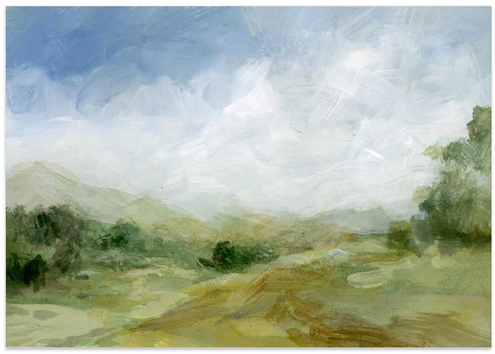 A Serene Countryside Scene - Stretched Canvas, Poster or Fine Art Print - I Heart Wall Art - Poster Print, Canvas Print or Framed Art Print