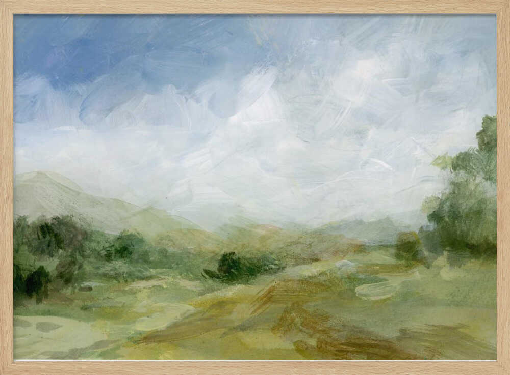 A Serene Countryside Scene - Stretched Canvas, Poster or Fine Art Print - I Heart Wall Art - Poster Print, Canvas Print or Framed Art Print