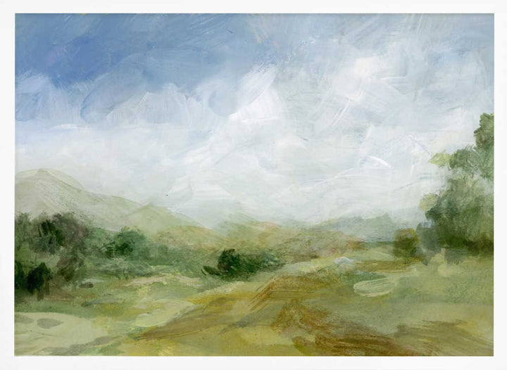 A Serene Countryside Scene - Stretched Canvas, Poster or Fine Art Print - I Heart Wall Art - Poster Print, Canvas Print or Framed Art Print