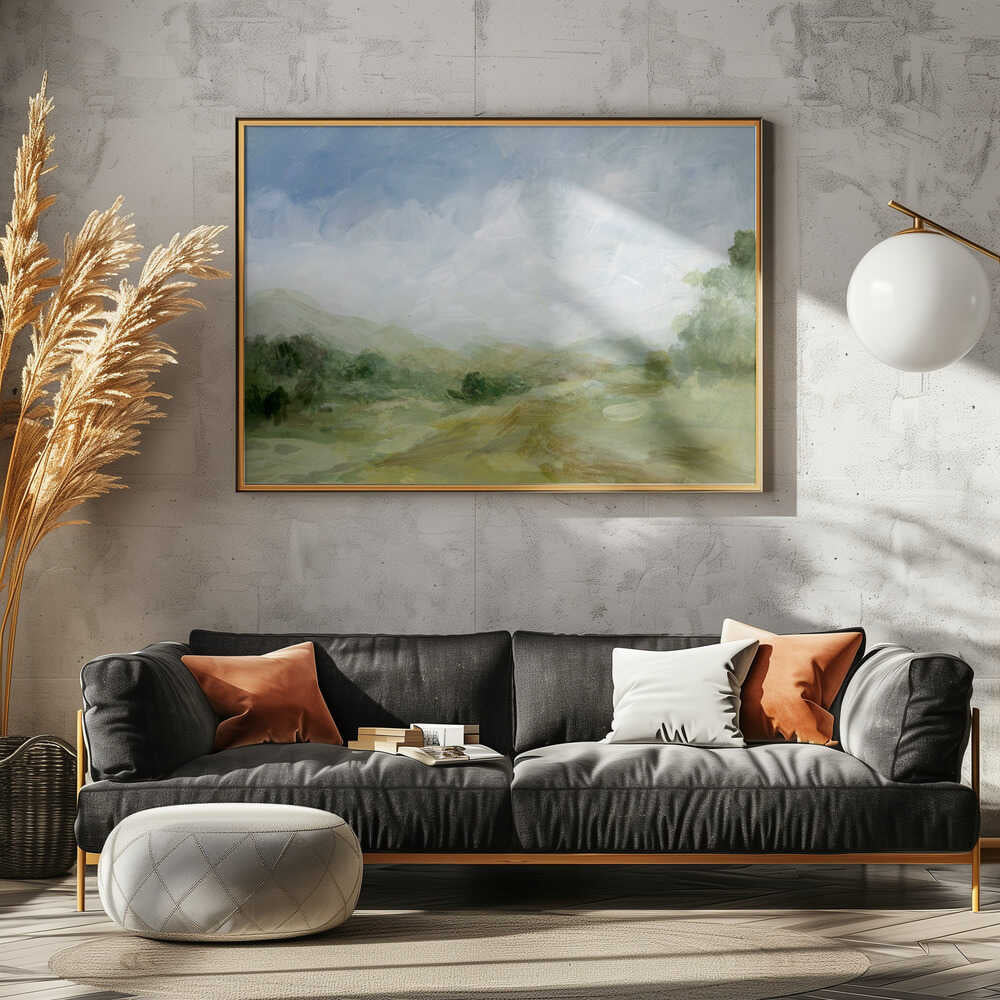 A Serene Countryside Scene - Stretched Canvas, Poster or Fine Art Print - I Heart Wall Art - Poster Print, Canvas Print or Framed Art Print