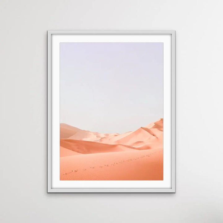 A Walk In The Desert I- Boho Pastel Photographic Desert Landscape Print - I Heart Wall Art - Poster Print, Canvas Print or Framed Art Print