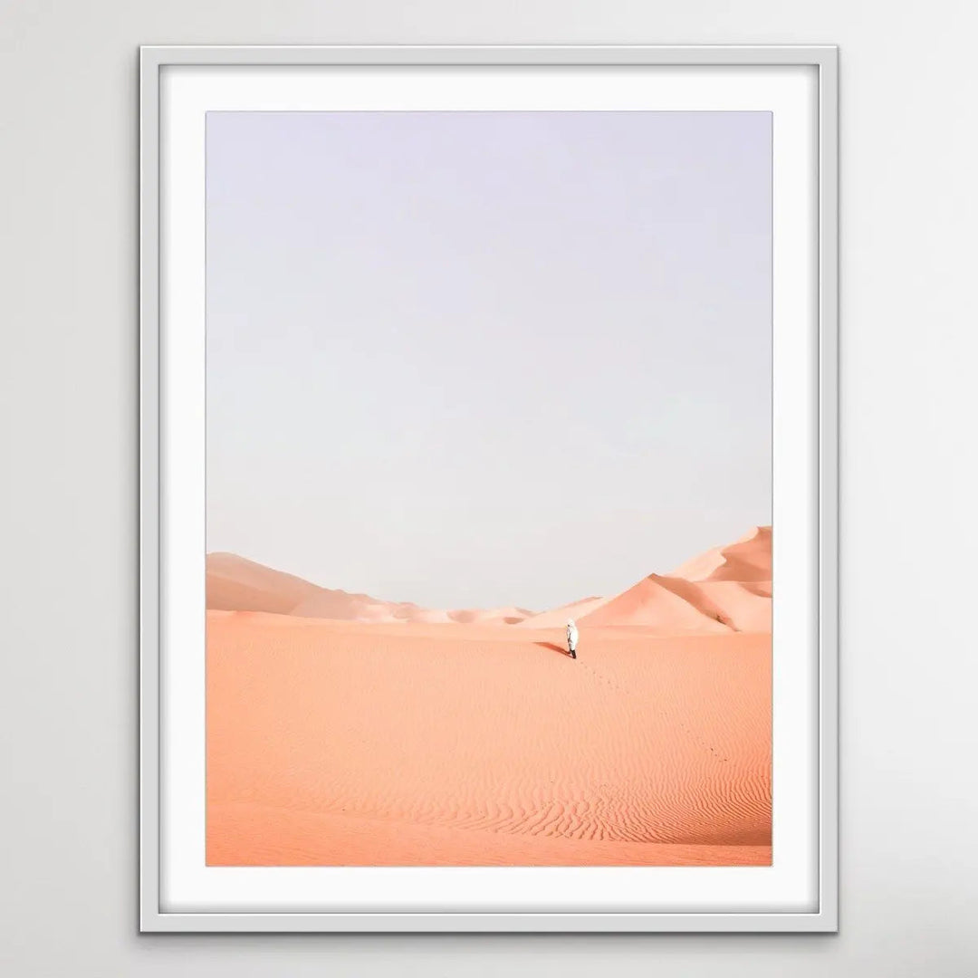 A Walk In The Desert II- Boho Pastel Photographic Desert Landscape Print - I Heart Wall Art - Poster Print, Canvas Print or Framed Art Print