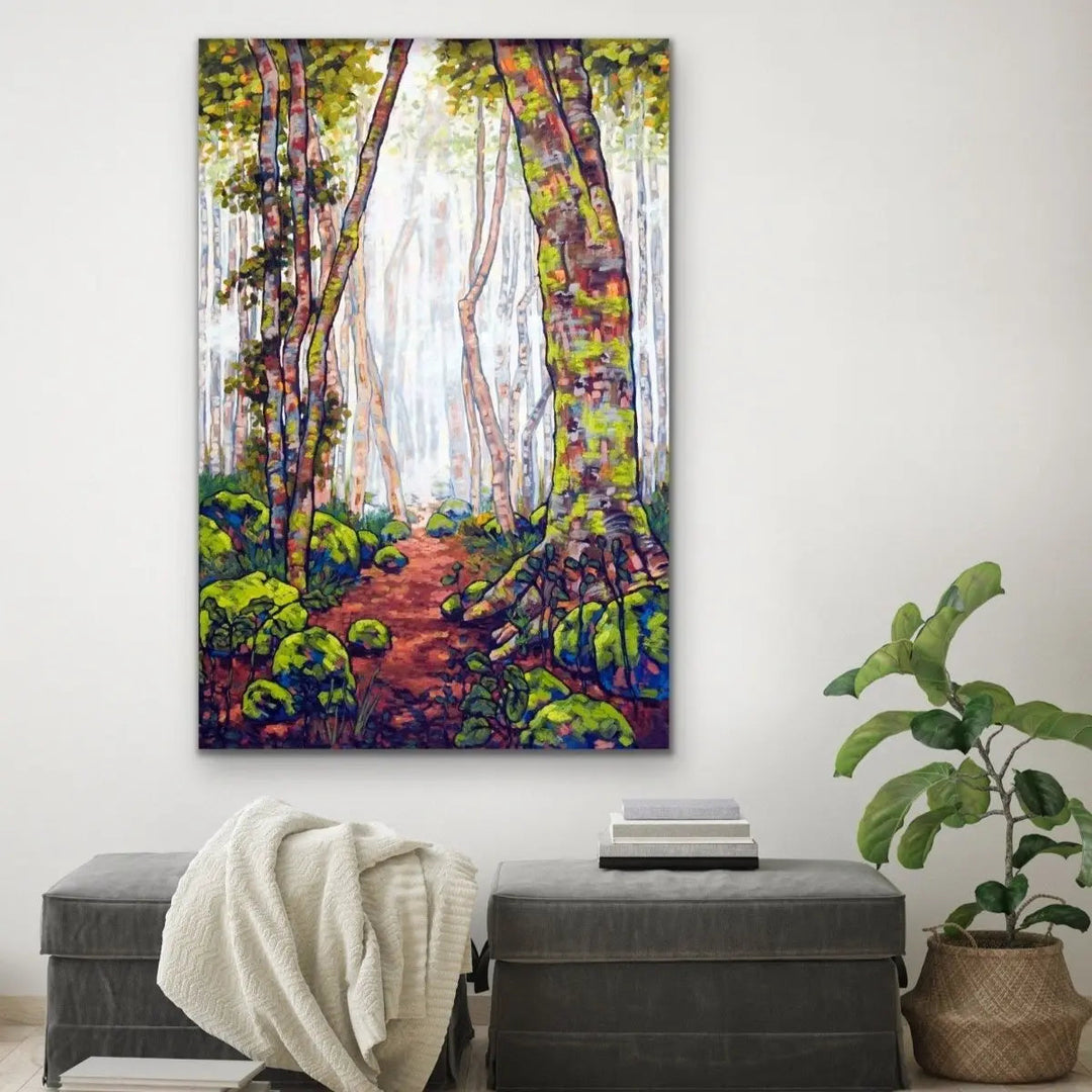 A Walk In The Rainforest - Australian Nature Misty Forest Canvas Print - Nature Wall Art - I Heart Wall Art - Poster Print, Canvas Print or Framed Art Print