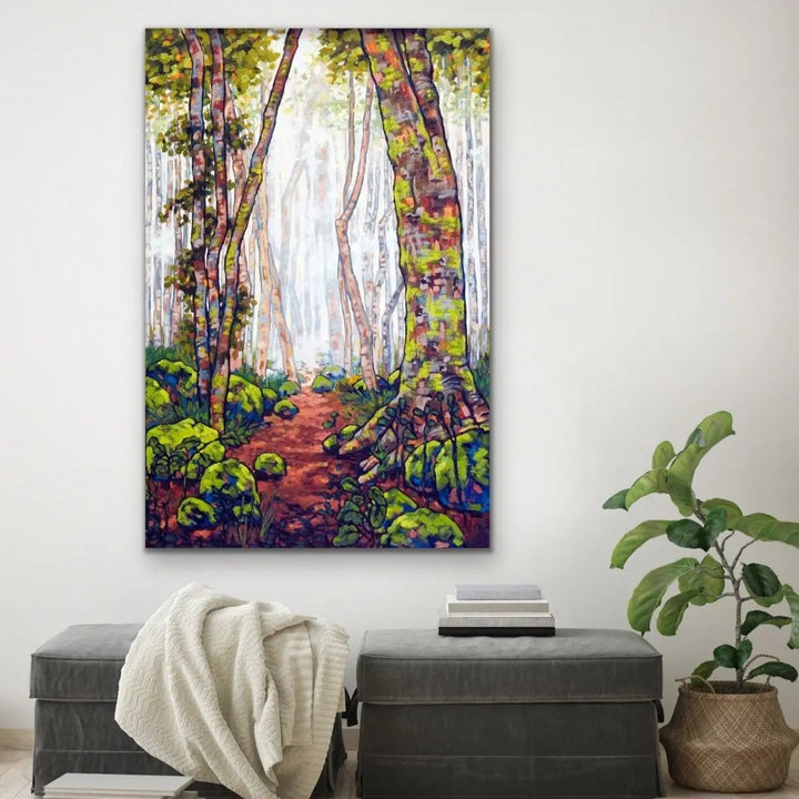 A Walk In The Rainforest - Australian Nature Misty Forest Canvas Print - Nature Wall Art - I Heart Wall Art - Poster Print, Canvas Print or Framed Art Print