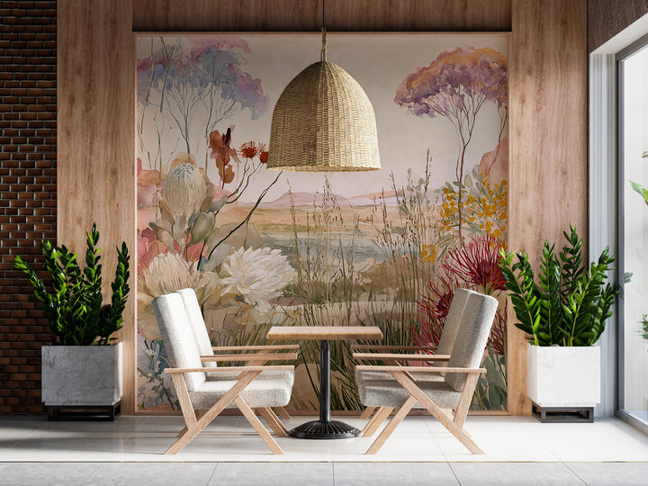 A World in Bloom- Floral Peel and Stick Premium Wallpaper Mural