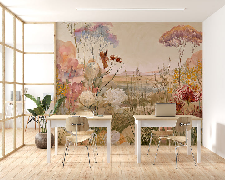 A World in Bloom- Floral Peel and Stick Premium Wallpaper Mural