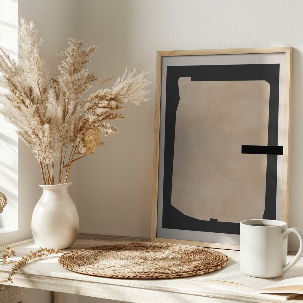 Abstract Beige Painting - Stretched Canvas, Poster or Fine Art Print - I Heart Wall Art - Poster Print, Canvas Print or Framed Art Print