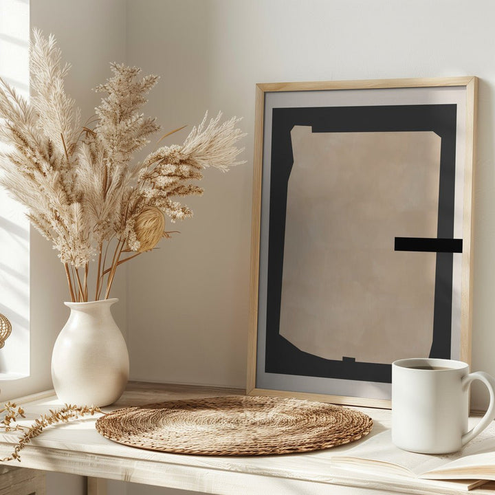 Abstract Beige Painting - Stretched Canvas, Poster or Fine Art Print - I Heart Wall Art - Poster Print, Canvas Print or Framed Art Print