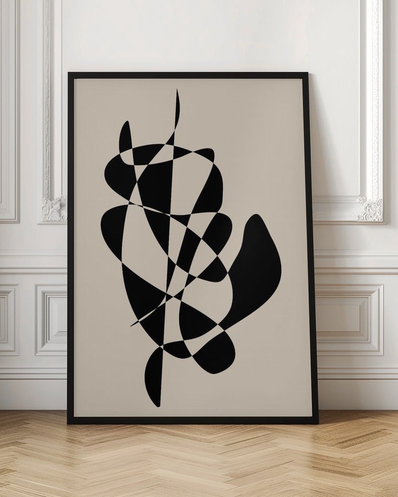 Abstract Black Shapes - Stretched Canvas, Poster or Fine Art Print - I Heart Wall Art - Poster Print, Canvas Print or Framed Art Print