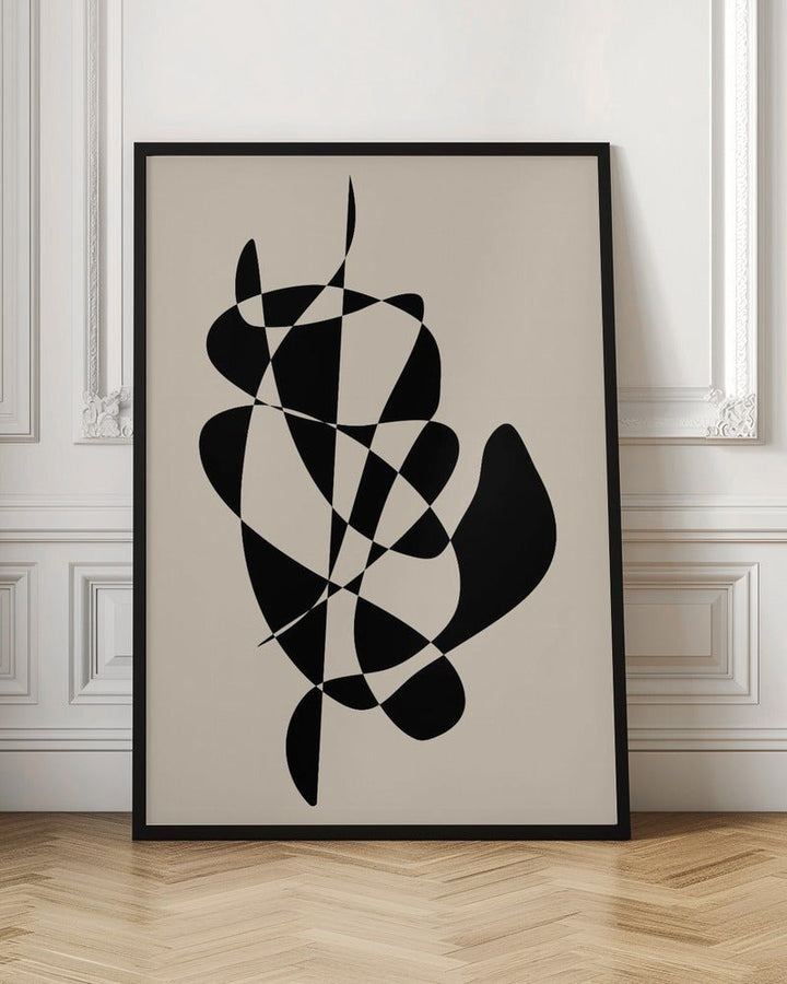 Abstract Black Shapes - Stretched Canvas, Poster or Fine Art Print - I Heart Wall Art - Poster Print, Canvas Print or Framed Art Print