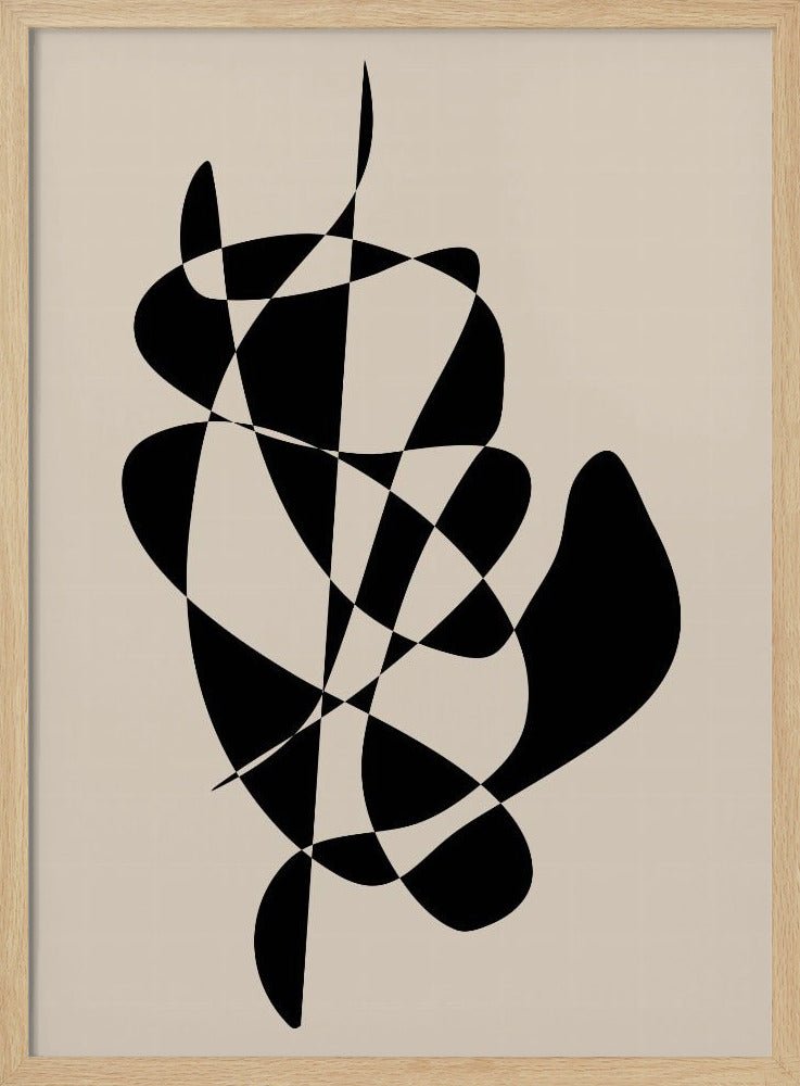 Abstract Black Shapes - Stretched Canvas, Poster or Fine Art Print - I Heart Wall Art - Poster Print, Canvas Print or Framed Art Print