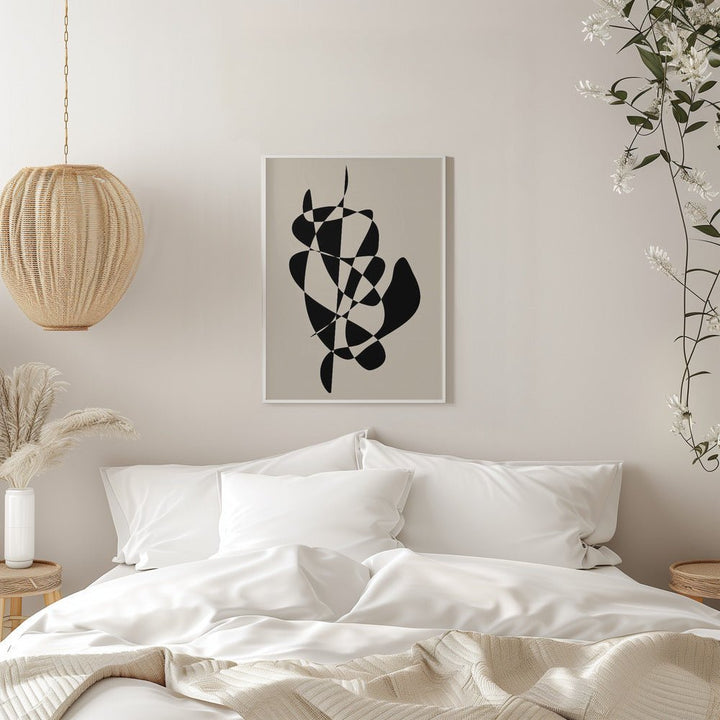 Abstract Black Shapes - Stretched Canvas, Poster or Fine Art Print - I Heart Wall Art - Poster Print, Canvas Print or Framed Art Print