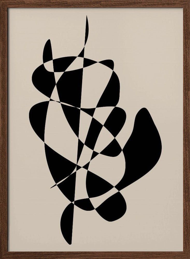 Abstract Black Shapes - Stretched Canvas, Poster or Fine Art Print - I Heart Wall Art - Poster Print, Canvas Print or Framed Art Print