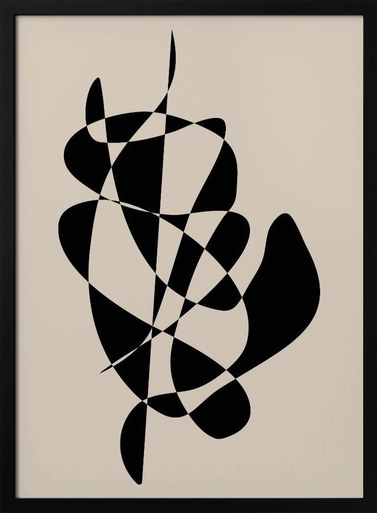 Abstract Black Shapes - Stretched Canvas, Poster or Fine Art Print - I Heart Wall Art - Poster Print, Canvas Print or Framed Art Print