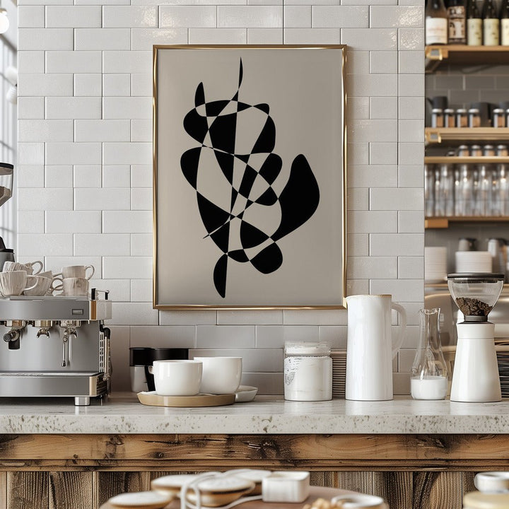 Abstract Black Shapes - Stretched Canvas, Poster or Fine Art Print - I Heart Wall Art - Poster Print, Canvas Print or Framed Art Print