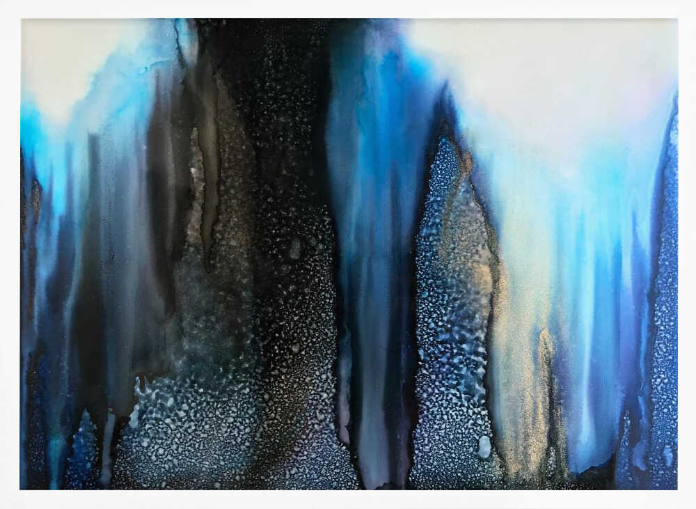 Abstract Blue Depths - Stretched Canvas, Poster or Fine Art Print - I Heart Wall Art - Poster Print, Canvas Print or Framed Art Print