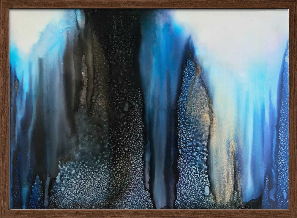 Abstract Blue Depths - Stretched Canvas, Poster or Fine Art Print - I Heart Wall Art - Poster Print, Canvas Print or Framed Art Print