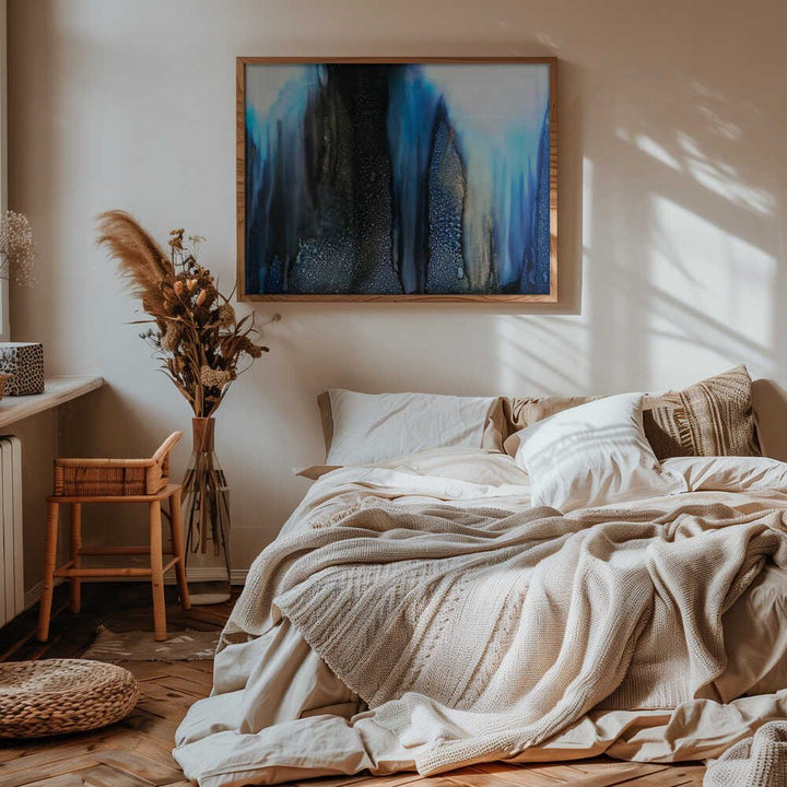 Abstract Blue Depths - Stretched Canvas, Poster or Fine Art Print - I Heart Wall Art - Poster Print, Canvas Print or Framed Art Print