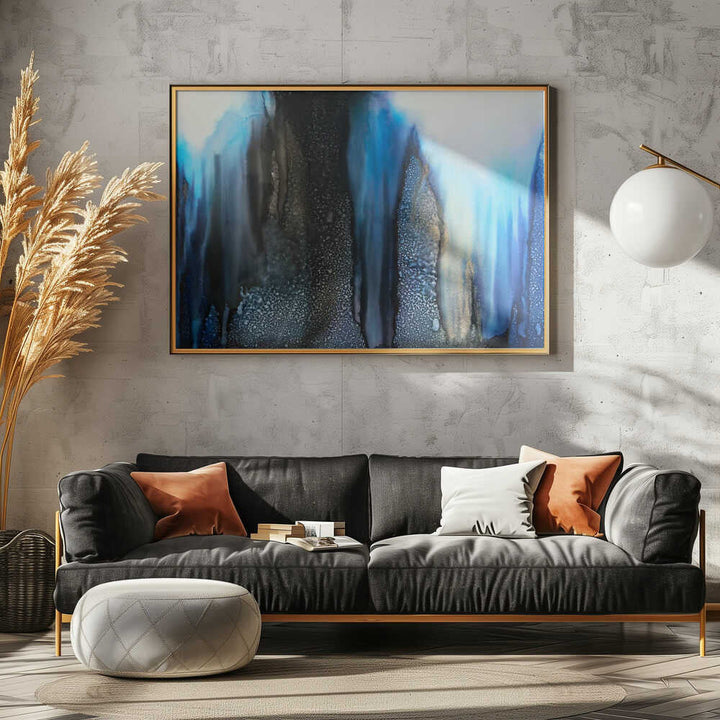 Abstract Blue Depths - Stretched Canvas, Poster or Fine Art Print - I Heart Wall Art - Poster Print, Canvas Print or Framed Art Print