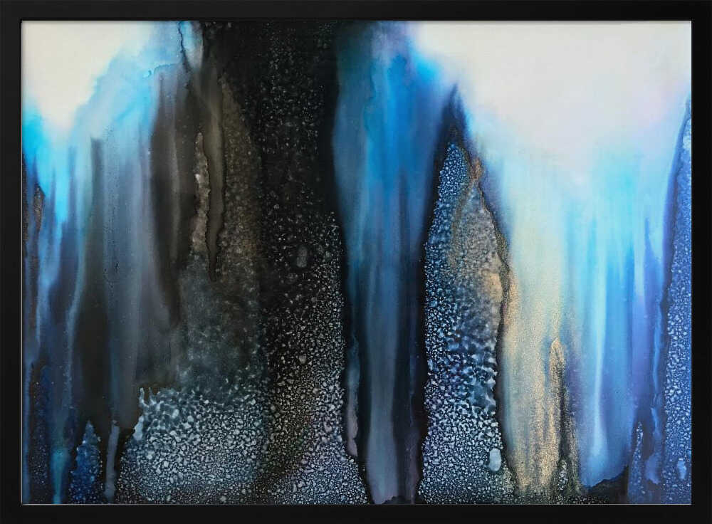 Abstract Blue Depths - Stretched Canvas, Poster or Fine Art Print - I Heart Wall Art - Poster Print, Canvas Print or Framed Art Print