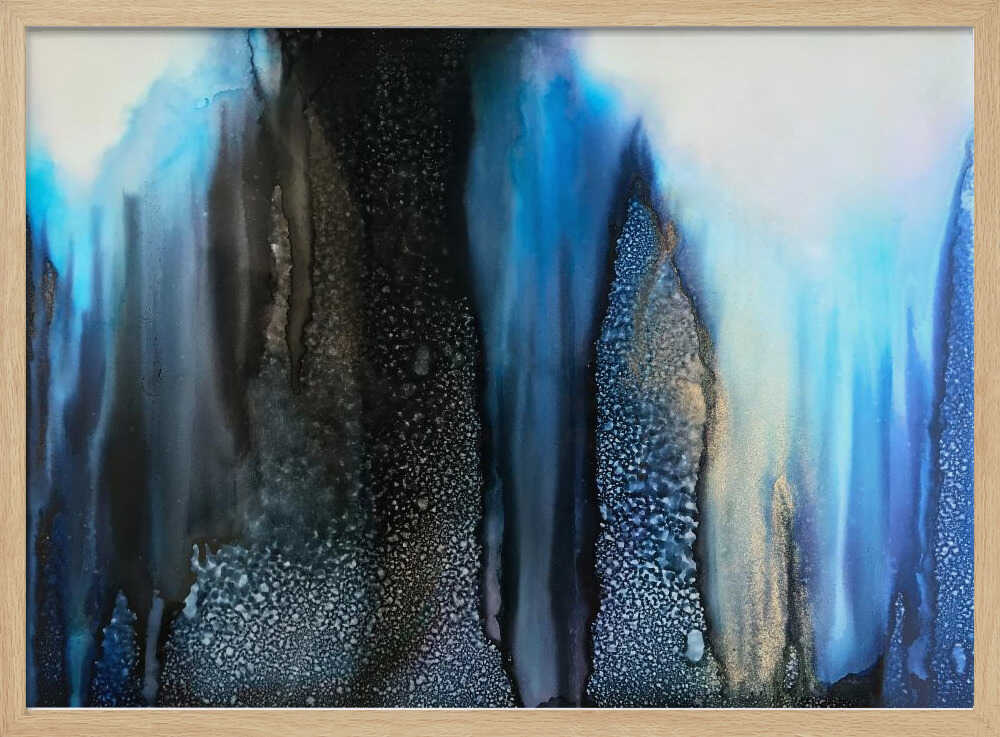 Abstract Blue Depths - Stretched Canvas, Poster or Fine Art Print - I Heart Wall Art - Poster Print, Canvas Print or Framed Art Print