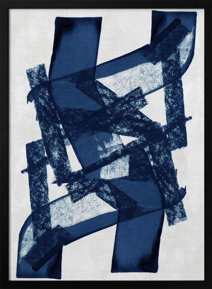 Abstract Blue Structure 1 - Stretched Canvas, Poster or Fine Art Print - I Heart Wall Art - Poster Print, Canvas Print or Framed Art Print