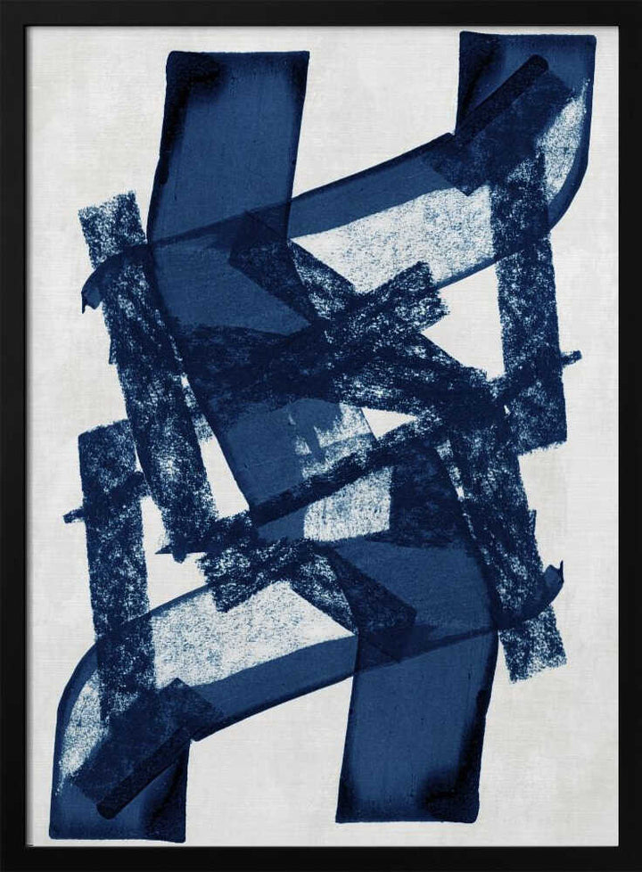 Abstract Blue Structure 1 - Stretched Canvas, Poster or Fine Art Print - I Heart Wall Art - Poster Print, Canvas Print or Framed Art Print