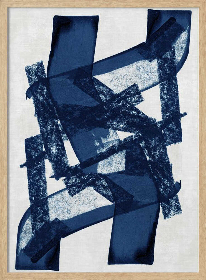 Abstract Blue Structure 1 - Stretched Canvas, Poster or Fine Art Print - I Heart Wall Art - Poster Print, Canvas Print or Framed Art Print