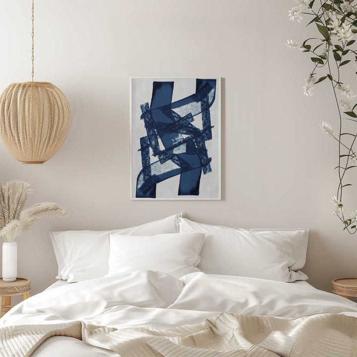 Abstract Blue Structure 1 - Stretched Canvas, Poster or Fine Art Print - I Heart Wall Art - Poster Print, Canvas Print or Framed Art Print