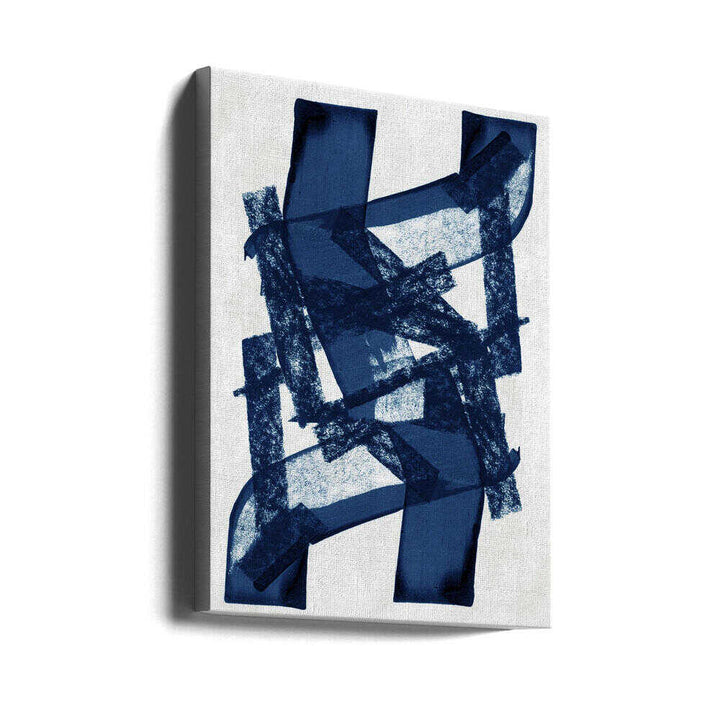 Abstract Blue Structure 1 - Stretched Canvas, Poster or Fine Art Print - I Heart Wall Art - Poster Print, Canvas Print or Framed Art Print