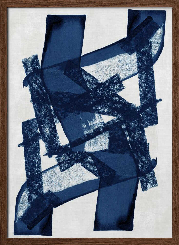 Abstract Blue Structure 1 - Stretched Canvas, Poster or Fine Art Print - I Heart Wall Art - Poster Print, Canvas Print or Framed Art Print