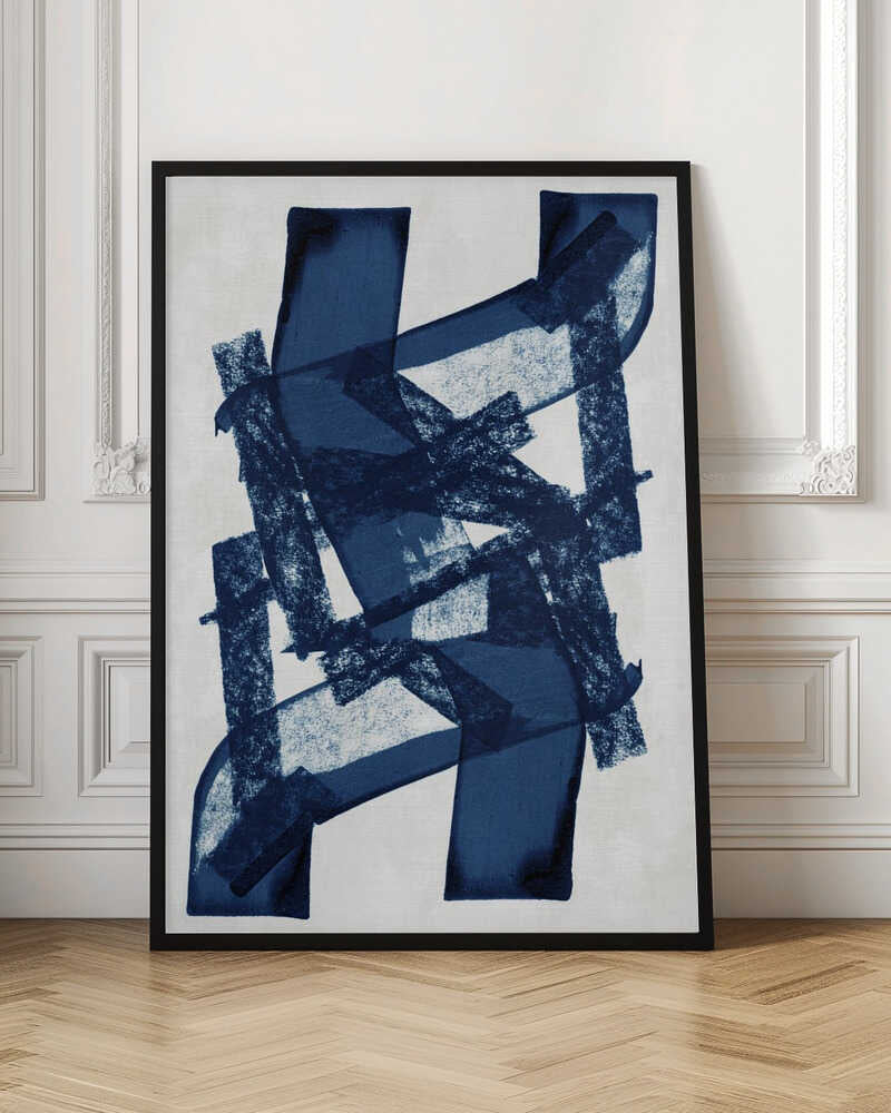 Abstract Blue Structure 1 - Stretched Canvas, Poster or Fine Art Print - I Heart Wall Art - Poster Print, Canvas Print or Framed Art Print