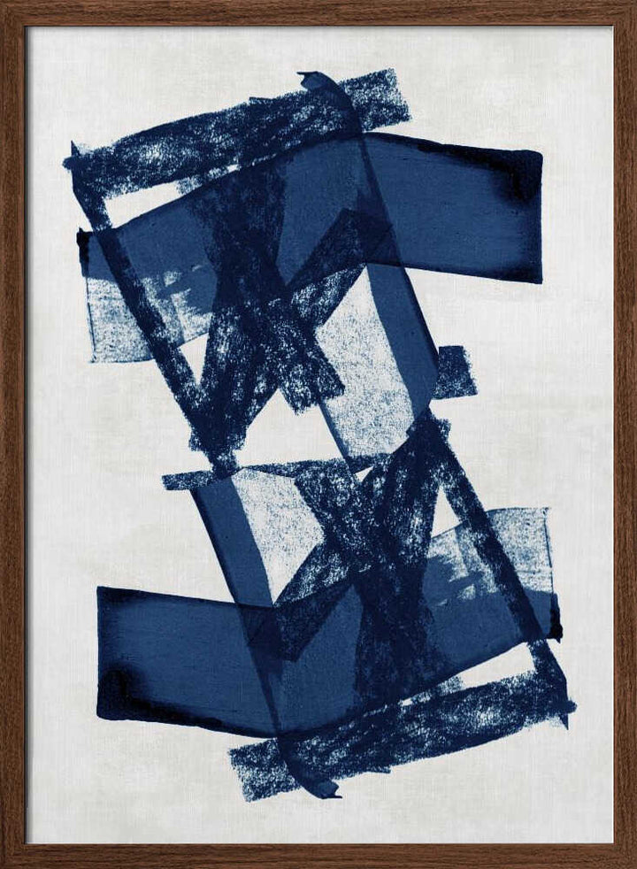 Abstract Blue Structure 3 - Stretched Canvas, Poster or Fine Art Print - I Heart Wall Art - Poster Print, Canvas Print or Framed Art Print