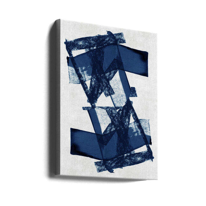 Abstract Blue Structure 3 - Stretched Canvas, Poster or Fine Art Print - I Heart Wall Art - Poster Print, Canvas Print or Framed Art Print