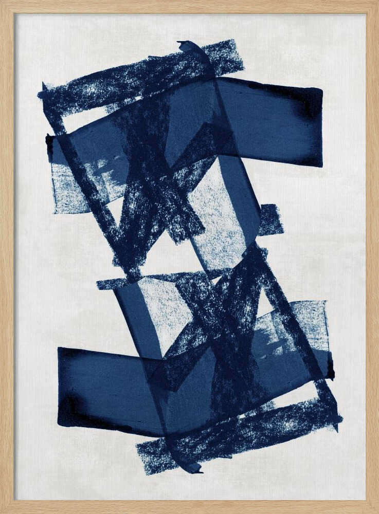 Abstract Blue Structure 3 - Stretched Canvas, Poster or Fine Art Print - I Heart Wall Art - Poster Print, Canvas Print or Framed Art Print